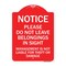 Signmission Do Not Leave Belongings in Sight Management Is Not Liable for Theft or Damage, A-DES-RW-1824-23529 A-DES-RW-1824-23529 - alternate 1